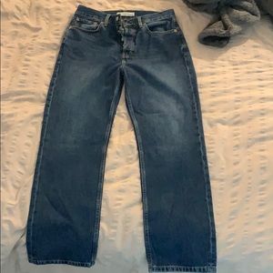 Topshop dark wash boyfriend jeans